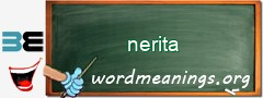 WordMeaning blackboard for nerita